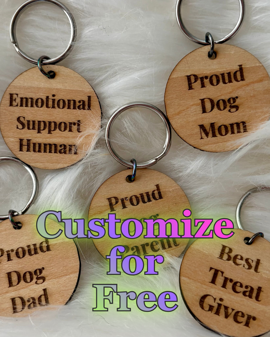 Pawsome Human Keychain